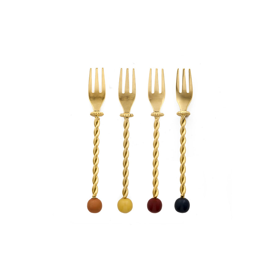 Set 4 Pezzi Forchette Dolce Torchon